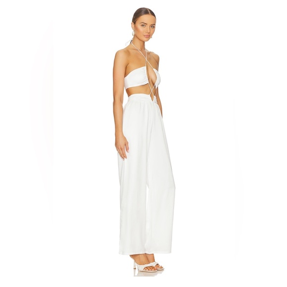SUPERDOWN Julia Halter Jumpsuit in White | Size Small - Picture 2 of 4